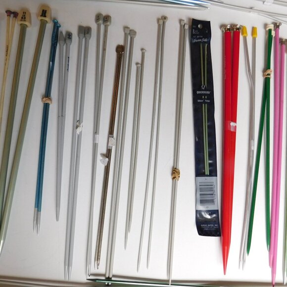 Huge Lot Vintage Knitting Needles - Susan Bates Boyes  Metal Plastic Multi Sizes - Picture 6 of 10